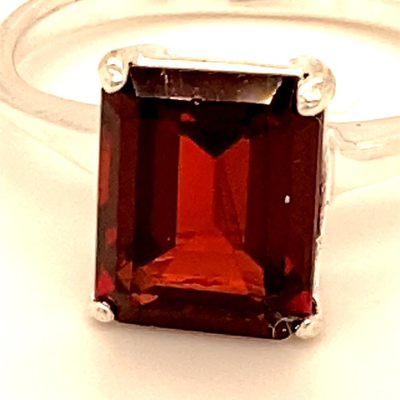 Pyrope 4.45ct Platinum Finish Solid Silver Ring - Picture 7 of 7